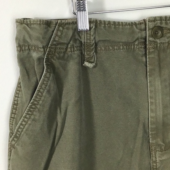 Army green broken in cargo shorts from Wonderwall - Picture 2 of 8